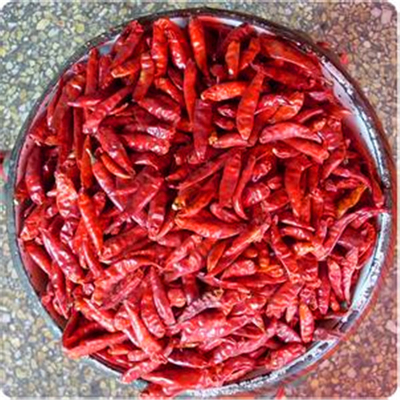 Air Dried Red Bullet Chilli Warna Merah Gelap Dengan Topi Untuk Dapur Penting