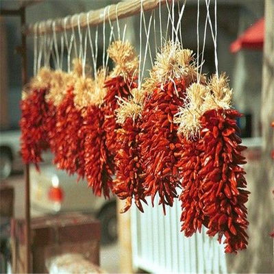 Air Dried Red Bullet Chilli Warna Merah Gelap Dengan Topi Untuk Dapur Penting