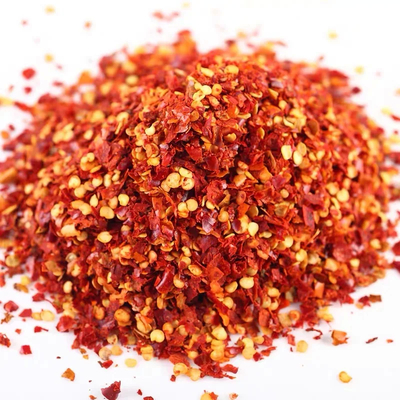 Aditif makanan Hot Chili Flakes With Ingredients Chilli Peppers