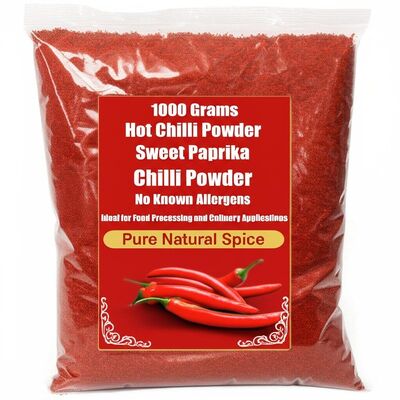 Premium 1000 Grams Chilli Pepper Powder with 60-80 Mesh Fineness and No Known Allergens for Culinary Excellence