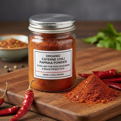 Bubuk paprika cabai kering bebas gluten, rempah halus alami yang sempurna untuk meningkatkan rasa dan warna pada produk makanan