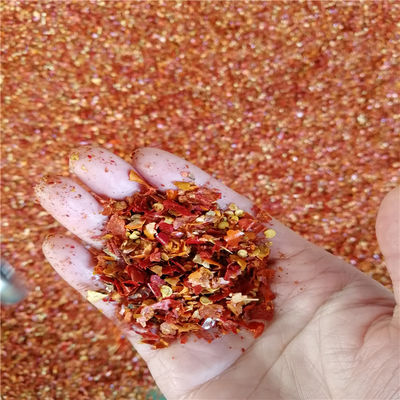 Serpihan Cabai Merah Kering Tanpa Batang yang Dihancurkan 1mm 12% Moisture Food Condiment
