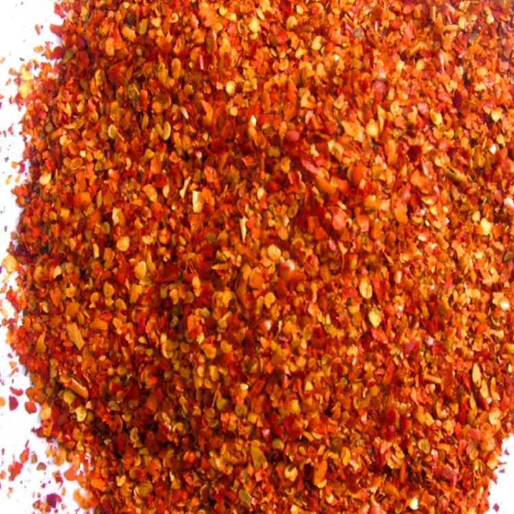 25kg/ctn Kemasan Red Chilli Pepper Flakes 5-8 Mesh Untuk Pengiriman di Seluruh Dunia
