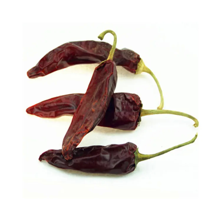 Pedas 4-7cm Air Dried Red Chili Peppers Dalam Stemless atau Stem Cut